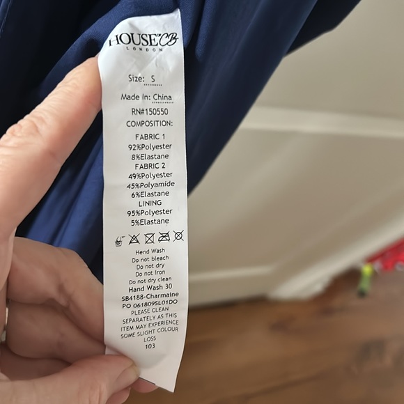 House of cb London midnight blue Charmaine corset maxi dress small - Picture 15 of 15